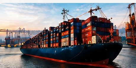 Ocean freight container ship